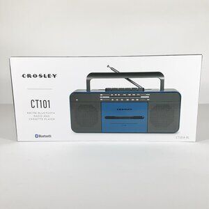 CROSLEY CT101 AM/FM BLUETOOTH RADIO & CASSETTE PLAYER IN BLUE BRAND NEW IN BOX